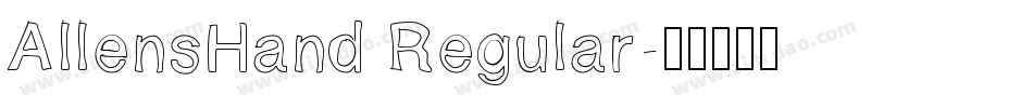 AllensHand Regular字体转换